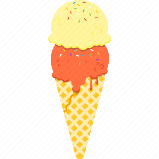 Corn, dessert, ice, ice cream, soft serve, summer, waffle corn icon - Download on Iconfinder