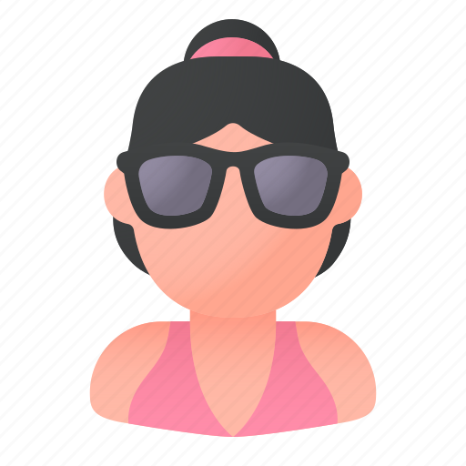 Girl, leisure, people, relax, sunglasses, vacations, woman icon - Download on Iconfinder