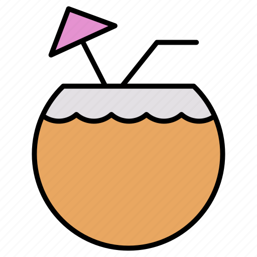 Beach, coconut, drink, holiday, juice, summer icon - Download on Iconfinder
