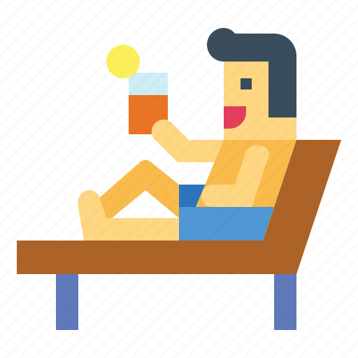 Drink, man, relax, summer icon - Download on Iconfinder