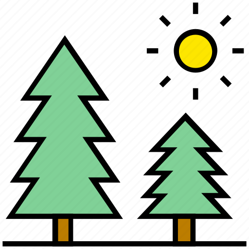 Forest, nature, park, pine, summer, trees icon - Download on Iconfinder