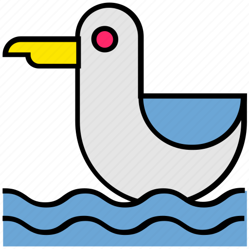 Beach, duck, sea, summer, swim, toy, water icon - Download on Iconfinder