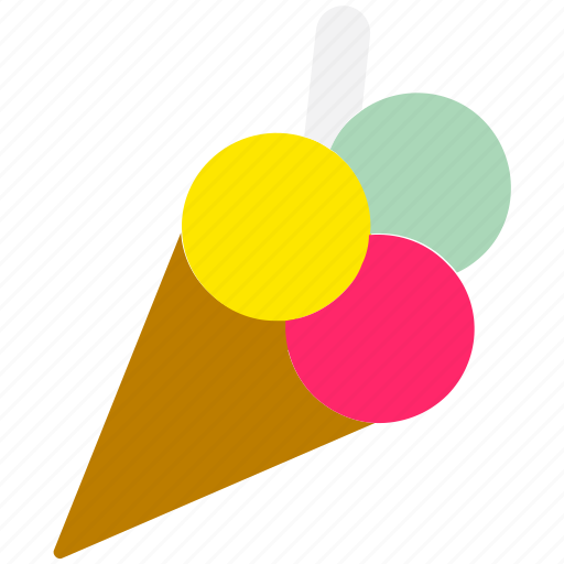 Cone, dessert, frozen food, ice cream, summer, sweet icon - Download on Iconfinder