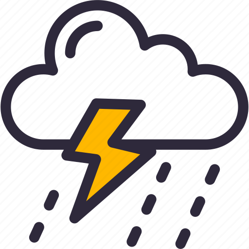 Cloud, lighting, rain, weather icon - Download on Iconfinder