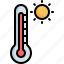temperature, thermometer, holiday, vacation, summer 