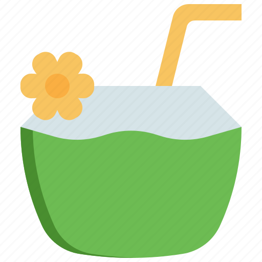 Coconut, fruit, holiday, vacation, summer, drink, beverage icon - Download on Iconfinder