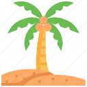coconut, tree, holiday, vacation, beach, summer