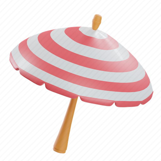 Beach, parasol, summer, canopy, vacation, holiday, sun 3D illustration - Download on Iconfinder