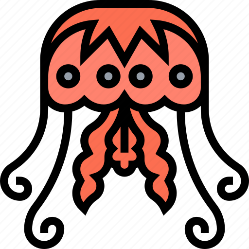 Jellyfish, marine, animal, underwater, poison icon - Download on Iconfinder