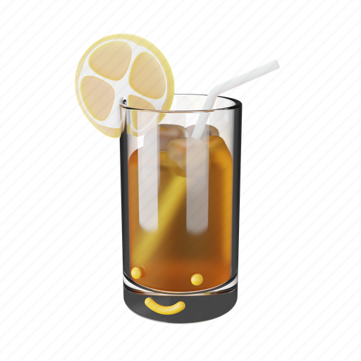 Drink, summer, cute, kawaii, beverage, straw, orange 3D illustration - Download on Iconfinder