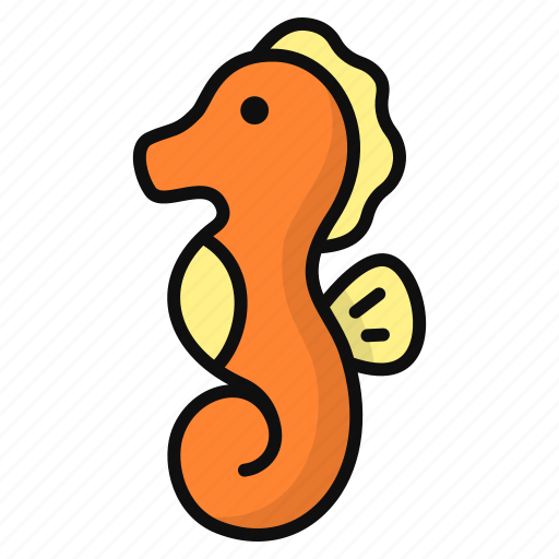 Seahorse, sea animal, marine life, hippocampus, aquatic, nautical, fish icon - Download on Iconfinder