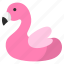 flamingo, float, rubber ring, beach, summer holiday, vacation, swimming pool 
