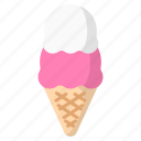 ice cream, gelato, dessert, sweet, frozen food, cone, summer