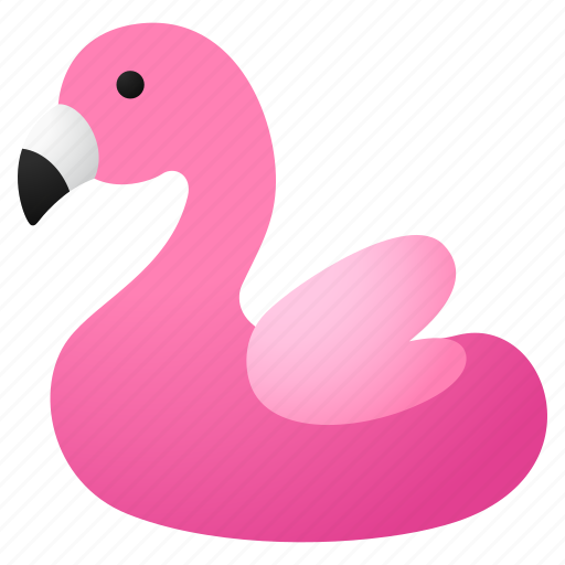 Flamingo, float, rubber ring, beach, summer holiday, vacation, swimming pool icon - Download on Iconfinder