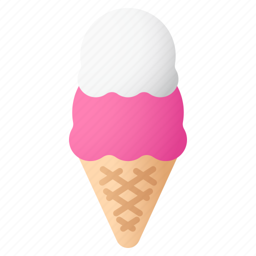 Ice cream, gelato, dessert, sweet, frozen food, cone, summer icon - Download on Iconfinder