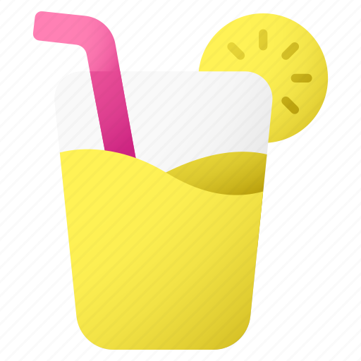 Lemonade, beverage, juice, summer, citrus drink, fresh drink, glass icon - Download on Iconfinder