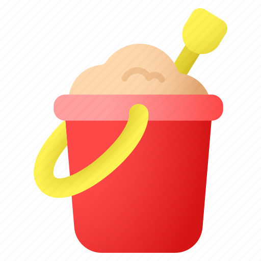 Sand bucket, pail, toy, childhood, play, beach, summer holiday icon - Download on Iconfinder