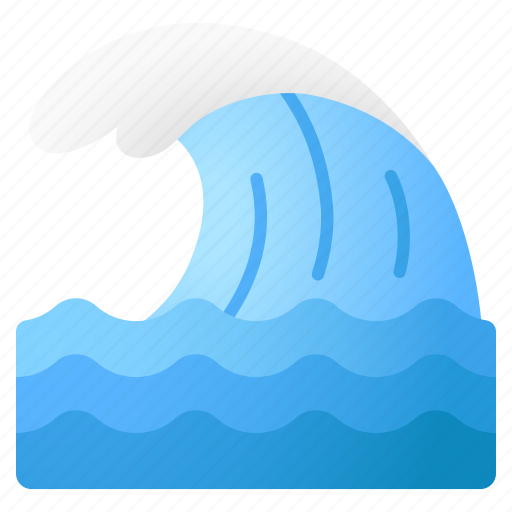 Wave, ocean, sea, tide, summer, beach, nature icon - Download on Iconfinder