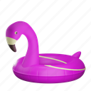 summer, flaminggo, flaminggo buoy, buoy, beach, pool, sea, swimming, swimming pool 