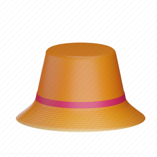 Summer, hat, beach, beach hat, cap, vacation, holiday 3D illustration - Download on Iconfinder
