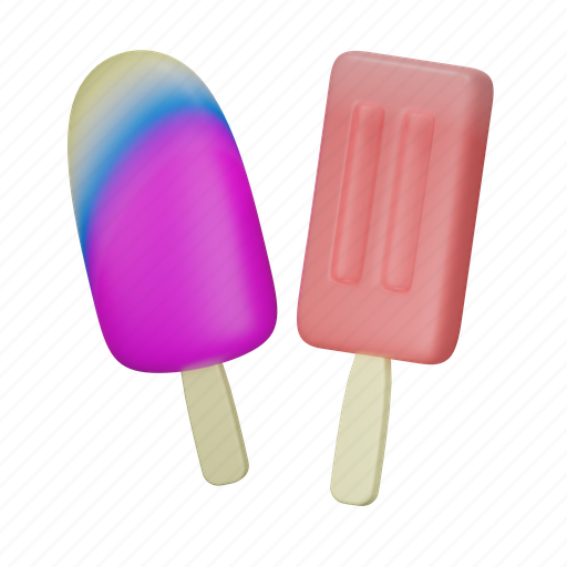 Summer, ice cream, food, sweet, fruit, meal, dessert 3D illustration - Download on Iconfinder