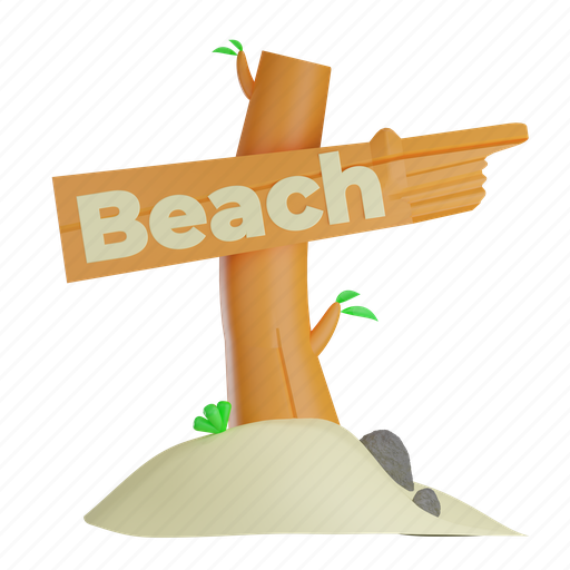 Summer, beach, holiday, travel, beach board, beach time, beach vacation 3D illustration - Download on Iconfinder