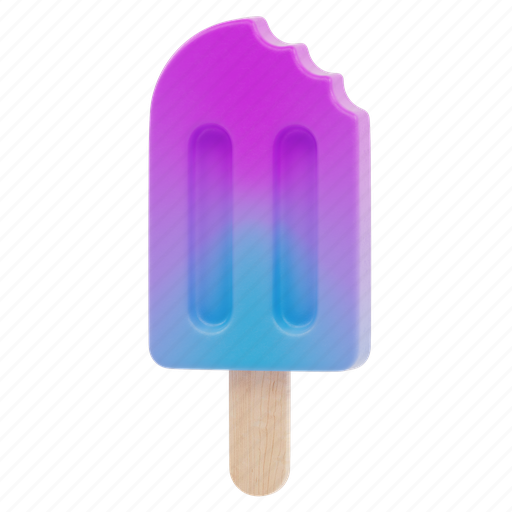 Popsicle, sweet, dessert, cream, ice cream, bakery, ice 3D illustration - Download on Iconfinder