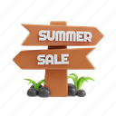 summer, sale, holiday, poster, discount, vacation, travel, 3d illustrations 