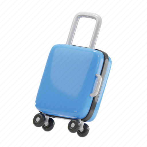 Suitcase, vacation, tourism, travel, summer, traveler, 3d illustrations 3D illustration - Download on Iconfinder