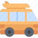 van, car, vehicle, transportation, surf