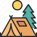 camping, tent, nature, holidays