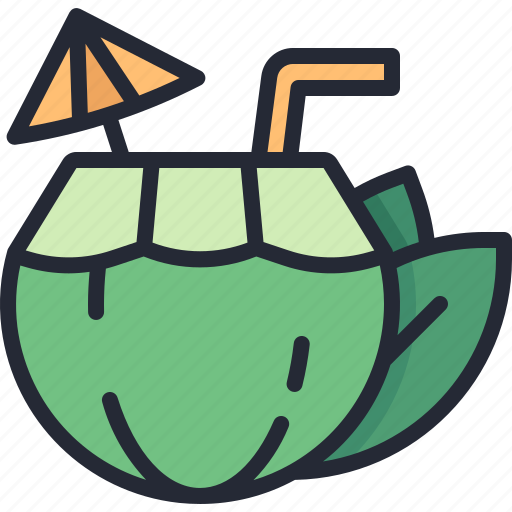 Coconut, drink, fresh, cocktail, alcoholic, drinks icon - Download on Iconfinder