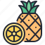 pineapple, fruit, nutrition, healthy, food 