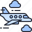 plane, airplane, flight, aeroplane, transportation 