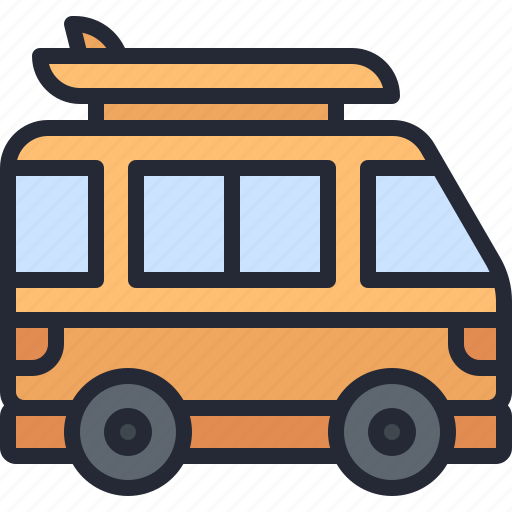 Van, car, vehicle, transportation, surf icon - Download on Iconfinder