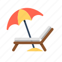 beach, beach chair, beach umbrella, chair, travel, umbrella