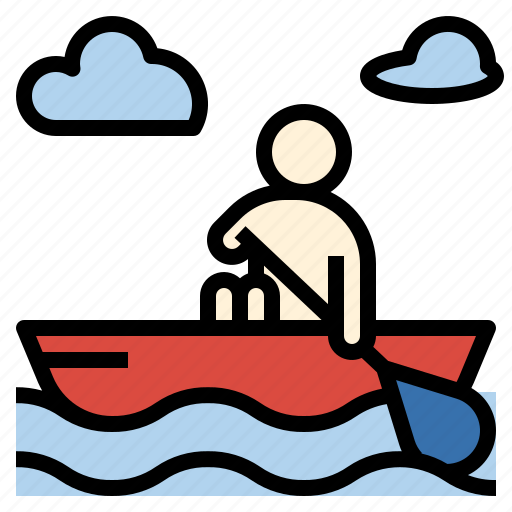 Activity, adventure, boat, canoeing, river, summer, trip icon - Download on Iconfinder