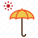hot, summer, sun, umbrella, uv, weather
