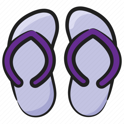 Casual slippers, chappal, flip flops, footwear, home slippers icon - Download on Iconfinder