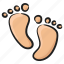 foot imprints, foot marks, footprints, footsteps, human feets 