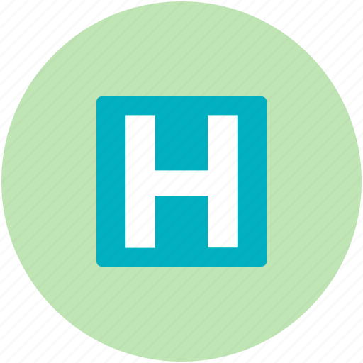 Hospital sign, hotel, hotel sign, hotel symbol, letter h icon - Download on Iconfinder