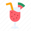 juice, drink, fresh, fruit, watermelon, summer, beach