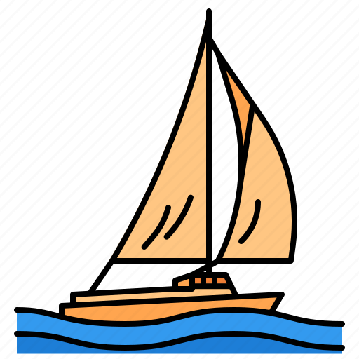 Sailboat, sail, ship, marine, boat, sea, transportation icon - Download on Iconfinder