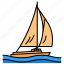 sailboat, sail, ship, marine, boat, sea, transportation 