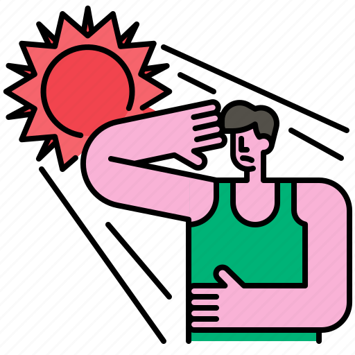 Sun, summer, hot, sunny, weather, man, person icon - Download on Iconfinder