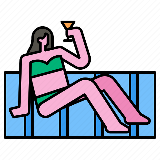 Sunbathing, sun, chill, relax, beach, summer, holidays icon - Download on Iconfinder