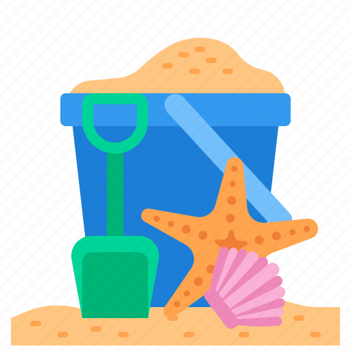 Sand, bucket, playtime, shovel, beach icon - Download on Iconfinder