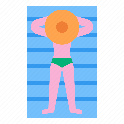 Sunbath, chill, relax, beach, summer, sun, holidays icon - Download on Iconfinder