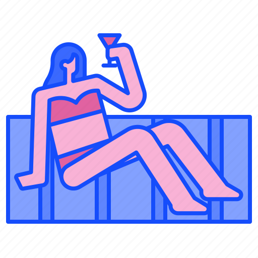 Sunbathing, sun, chill, relax, beach, summer, holidays icon - Download on Iconfinder