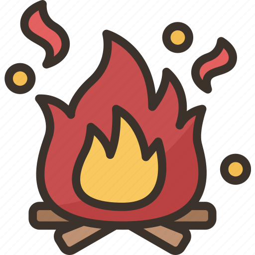 Campfire, bonfire, flames, burning, camping icon - Download on Iconfinder